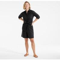 Lands' End Women's Plus Pull On Linen Shorts in Black | Size: 2XL