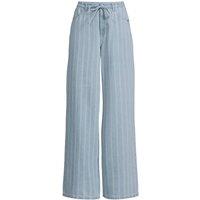 Lands' End Women's Petite Wide Leg Jeans, Printed in Blue | Size: 10