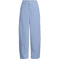 Lands' End Women's Barrel Leg Corduroy Jeans in Blue | Size: 12