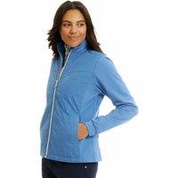 Island Green Women's Padded Quilted Golf Jacket in Bright Blue | Size: Small