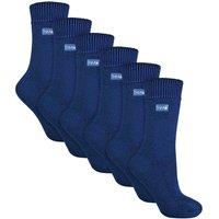 THMO Women's 6 Pairs Soft Breathable Thermal Socks in Navy | Size: 4-8