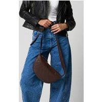 Barneys Originals Women's Brown Leather Crossbody Bag in Chocolate
