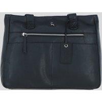 Ashwood Leather Women's 'London' Real Leather Shoulder Bag in Black