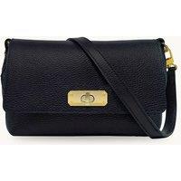 Apatchy London Women's The Maisie Midi Leather Bag in Dark Navy