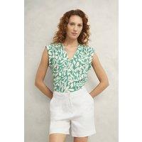 Hobbs London Women's Chelsea Linen Shorts in Natural White | Size: 18