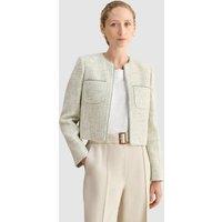 Hobbs London Women's Darcy Tweed Cropped Jacket in Pale Green | Size: 20