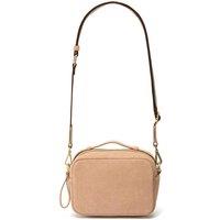 Clarks Women's Camera Cross Taupe Suede Shoulder Bag, Cross Body Bag in Beige