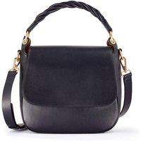 Clarks Women's Twist Midi Black Leather Shoulder Bags, Cross Body Bag