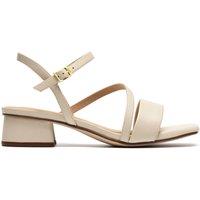 Clarks Women's Serina35 Strap Cream Leather Heeled Sandals | Size: 5-Standard Fit