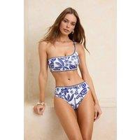 WOVCOR Women's Floral One Shoulder Bikini Set with High Waist Bottom | Size: 6