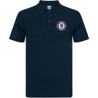 Chelsea FC Boy's Kids Crest Polo Shirt in Navy | Size: 4-5 Years