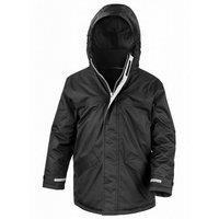 Result Core Winter Parka Waterproof Windproof Jacket in Black | Size: 7-8 Years