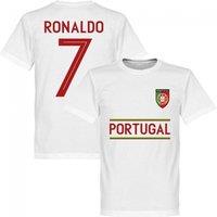 Portugal Boy's Mens Ronaldo 7 Team Kids T-Shirt in White | Size: 2XL