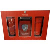 Lamborghini Tonino Men's Sportivo Lamborghini Eau de Toilette Spray 125ml After Shave Balm 100ml, Shower Gel 100ml in White