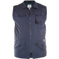 D555 Men's Enzo Multi Pocket Kingsize Hunting Waistcoat in Navy | Size: 8XL
