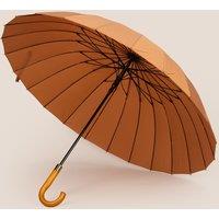 Oswin Hyde Men's Joseph Handcrafted Umbrella in Light Sand