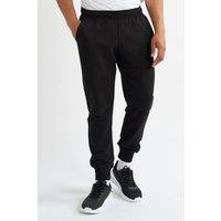 Alse Studio Men's Premium Cotton Cuffed Joggers Relaxed Fit With Pockets in Black | Size: Medium