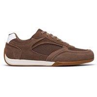 Clarks Men's Upton Lace Olive Suede Trainers, Lace Up in Brown | Size: 8-Standard Fit