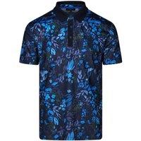 Ted Baker Men's Barnnes Floral Print Golf Polo Shirt in Navy | Size: Large