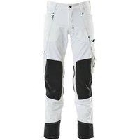 Mascot Men's Advanced Knee Pad Pockets Work Trousers in White | Size: 36S
