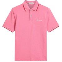 Ben Sherman Men's Signature Pique Polo Shirt in Pink | Size: XL