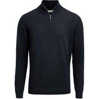 James Harvest Men's Ashland Knitted Half Zip Sweatshirt in Navy | Size: 2XL
