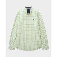 Crew Clothing Men's Tattersal Twill Shirt in Stone | Size: Large