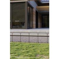 Living and Home 10Pcs Metal Garden Fences in Black