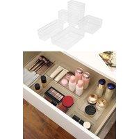 Living and Home 18PCS Clear Plastic Drawer Storage Container Box Multifunctional Organizer