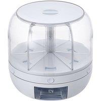 Living and Home 6 Grid Rotating Food Dispenser Grain Container in White | Size: Large