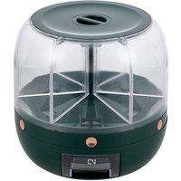 Living and Home 6 Grid Rotating Food Dispenser Grain Container in Green | Size: Large