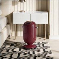 Living and Home 20L Rolling Dustbin Rubbish Bin with Castors, Inner Bucket in Red