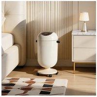 Living and Home 20L Rolling Dustbin Rubbish Bin with Castors, Inner Bucket in Cream