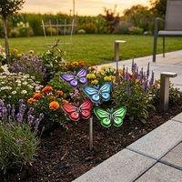 Garden Greatness Lunaria Four Butterfly Solar Garden Stake Lights | Size: 4 Pack