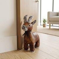 Garden Greatness Faux Leather Goat Home Doorstop | Size: 1 Pack