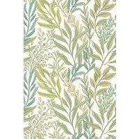 Hoopla Walls Verdant Leaves - Sage & Willow 10m Wallpaper in Green