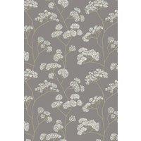 Hoopla Walls Elderflower Trail - Charcoal 10m Wallpaper in Grey