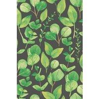 Hoopla Walls Watercolour Leaves - Forest Greens 10m Wallpaper in Green