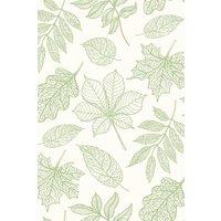 Hoopla Walls Leaf Silhouette - Apple 10m Wallpaper in Green
