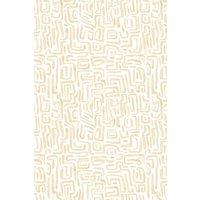 Hoopla Walls Maze Squiggle - Soft Straw 10m Wallpaper in Natural