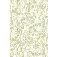 Hoopla Walls Maze Squiggle - Olive Mix 10m Wallpaper in Green