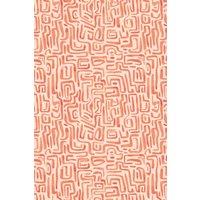 Hoopla Walls Maze Squiggle - Orange Mix 10m Wallpaper