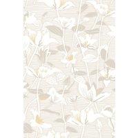 Hoopla Walls Lino Leaves - Coconut Mix 10m Wallpaper in Grey