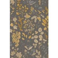 Hoopla Walls Botanical Leaves - Bronze Age 10m Wallpaper in Black
