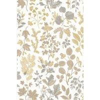 Hoopla Walls Botanical Leaves - Stone & Sand 10m Wallpaper in Brown