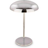 BRILONER Chrome Table Lamp LED Rechargeable Night Bedside Desk Light Cordless in Silver