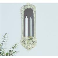 Melody Maison Ornate Cream Mirrored Candle Sconce