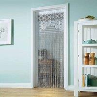Coopers of Stortford Macrame Effect Door String Curtain Fly Screen, Adjustable W59.9 - 114cm in White