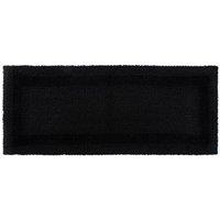 Homescapes Luxury Round Bath Mat Reversible 100% Cotton 1600GSM, 80cm, Quick Dry in Black