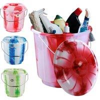BARGAINS-GALORE Set Of 2 Multipurpose Plastic Bucket With Lid & Handles 9l Storage Pot